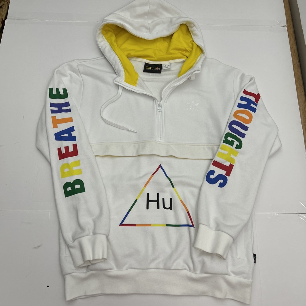 Vintage Mens M‎ Pharrell Williams Adidas Hu Human Race Hoodie 60097